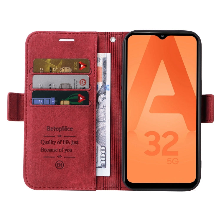 For Samsung Galaxy A32 5G BETOPNICE Dual-side Buckle Leather Phone Case