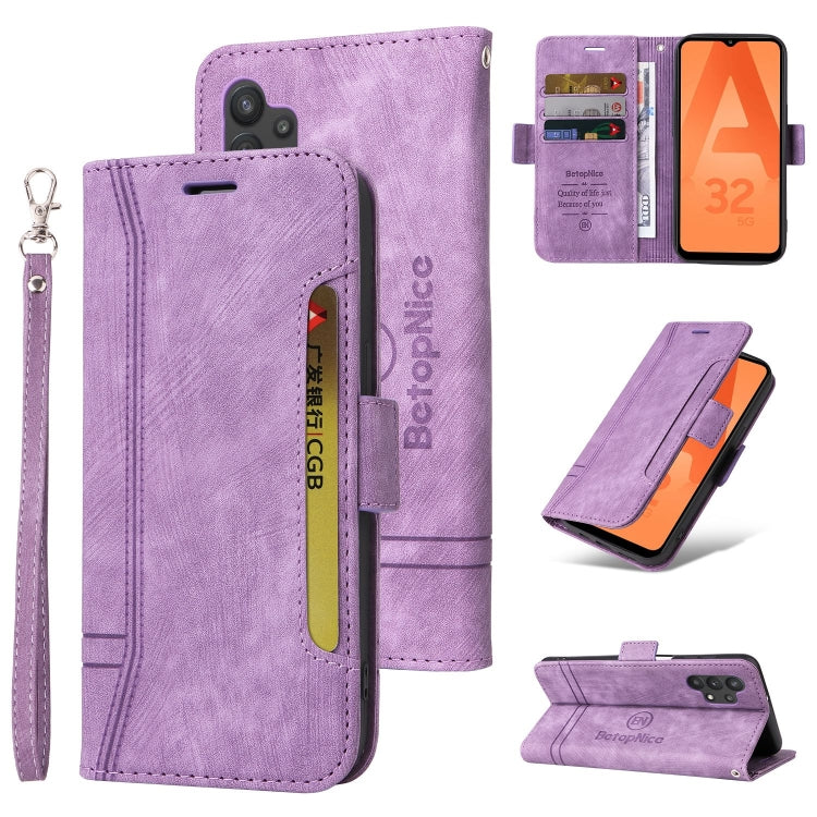For Samsung Galaxy A32 5G BETOPNICE Dual-side Buckle Leather Phone Case