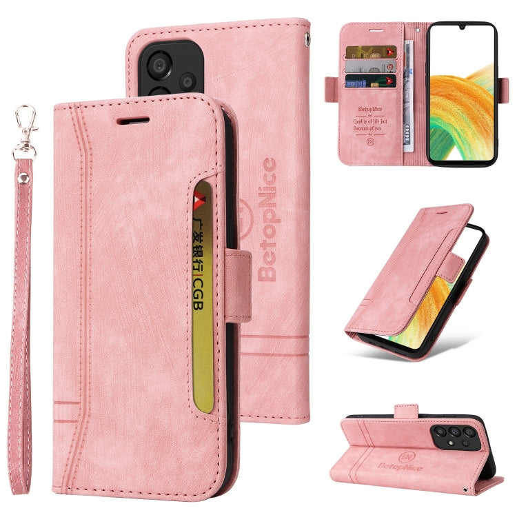 For Samsung Galaxy A33 5G BETOPNICE Dual-side Buckle Leather Phone Case