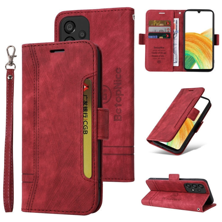 For Samsung Galaxy A33 5G BETOPNICE Dual-side Buckle Leather Phone Case