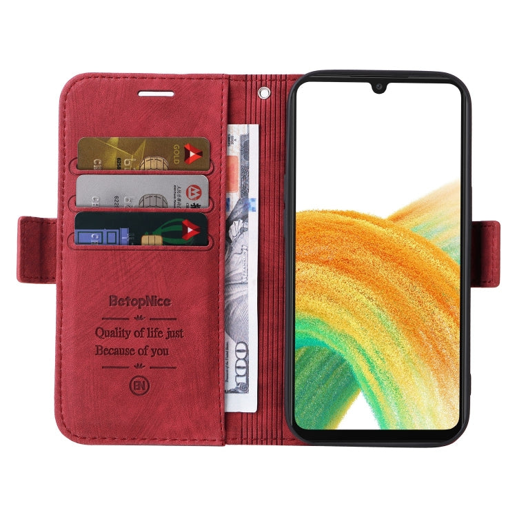 For Samsung Galaxy A33 5G BETOPNICE Dual-side Buckle Leather Phone Case