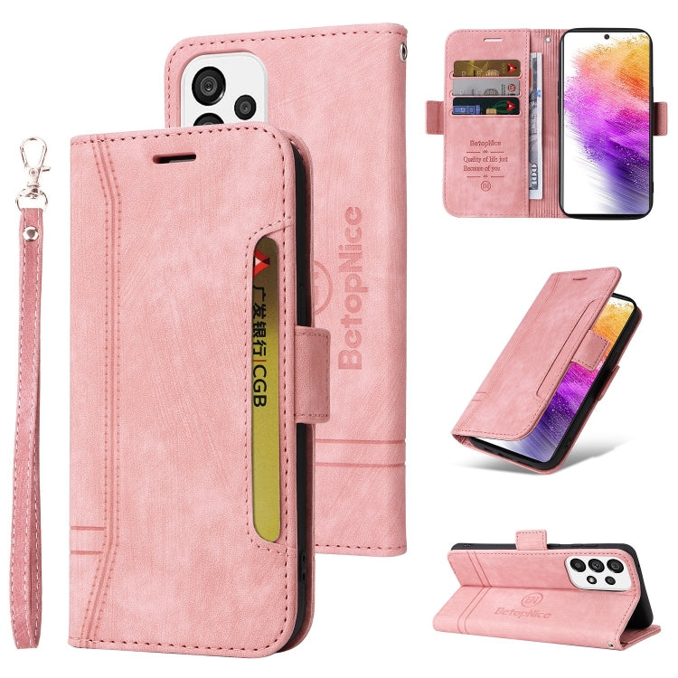 For Samsung Galaxy A73 5G BETOPNICE Dual-side Buckle Leather Phone Case