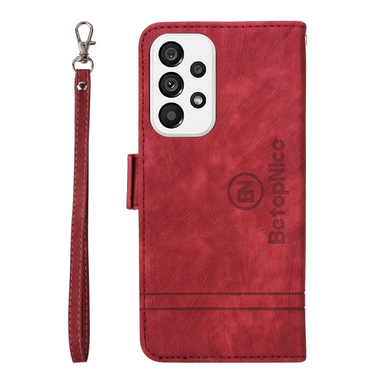 For Samsung Galaxy A73 5G BETOPNICE Dual-side Buckle Leather Phone Case