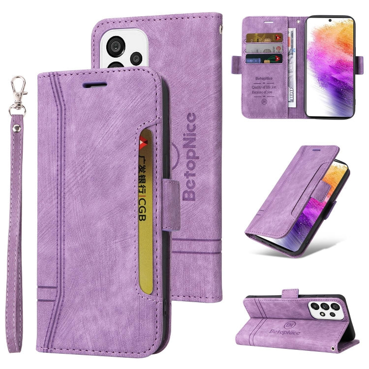 For Samsung Galaxy A73 5G BETOPNICE Dual-side Buckle Leather Phone Case