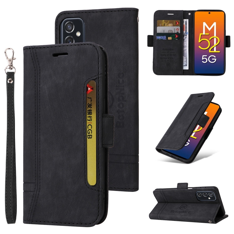 For Samsung Galaxy M52 5G BETOPNICE Dual-side Buckle Leather Phone Case