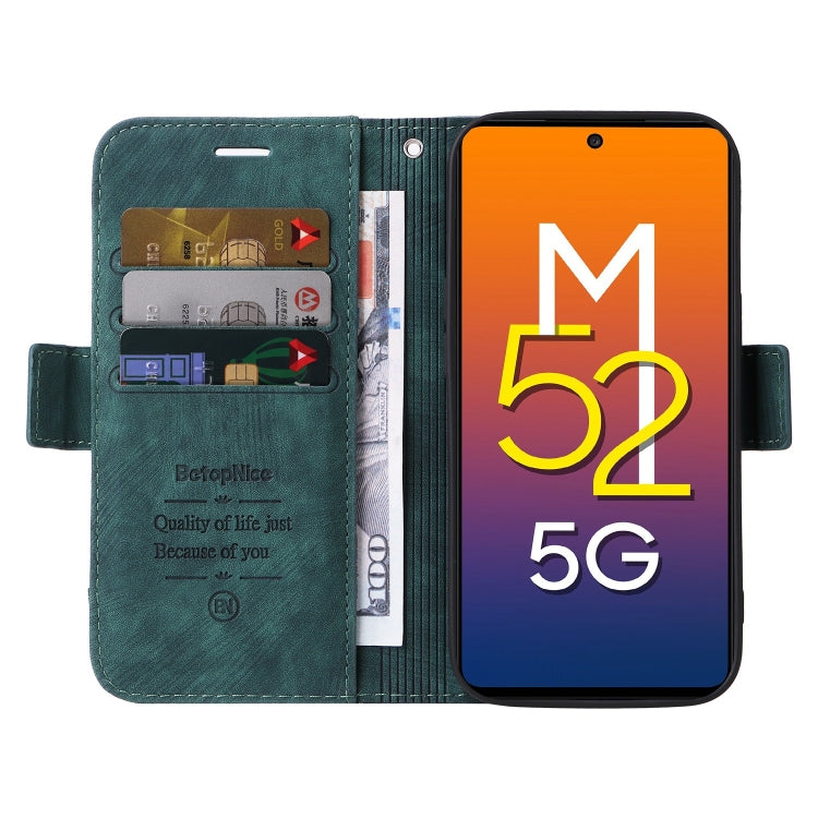 For Samsung Galaxy M52 5G BETOPNICE Dual-side Buckle Leather Phone Case