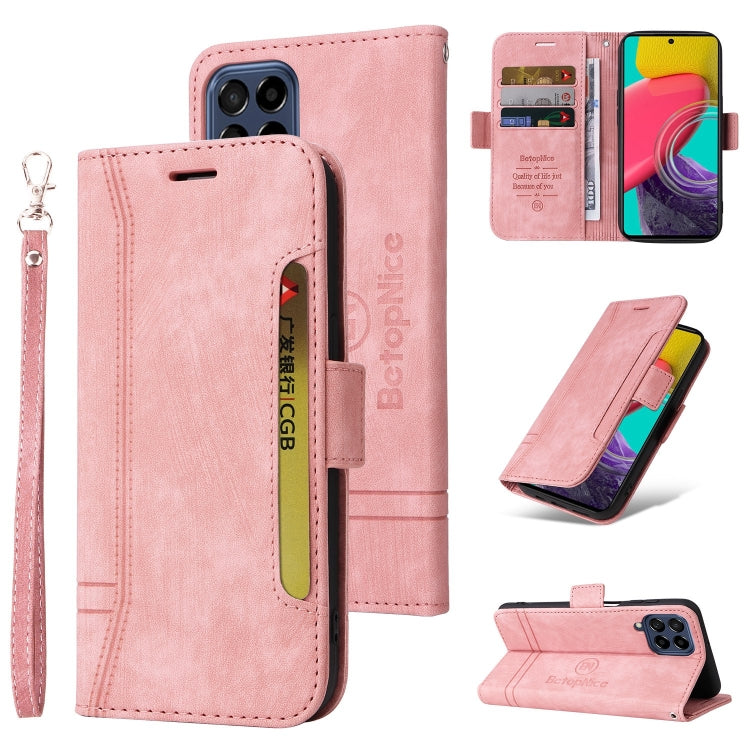 For Samsung Galaxy M53 5G BETOPNICE Dual-side Buckle Leather Phone Case