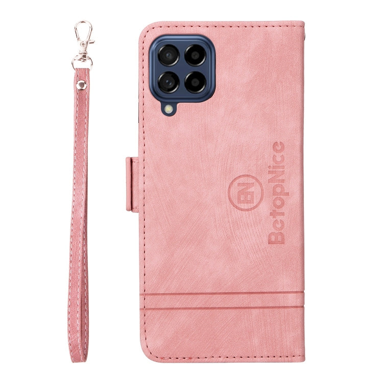For Samsung Galaxy M53 5G BETOPNICE Dual-side Buckle Leather Phone Case