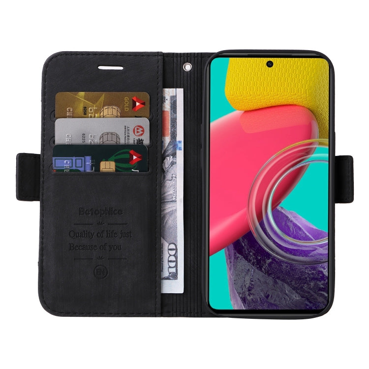 For Samsung Galaxy M53 5G BETOPNICE Dual-side Buckle Leather Phone Case