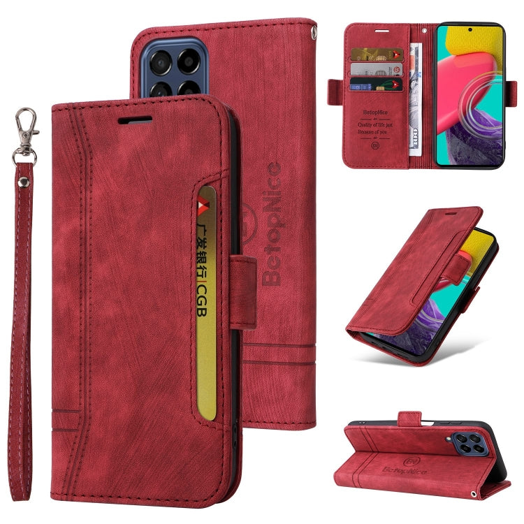 For Samsung Galaxy M53 5G BETOPNICE Dual-side Buckle Leather Phone Case