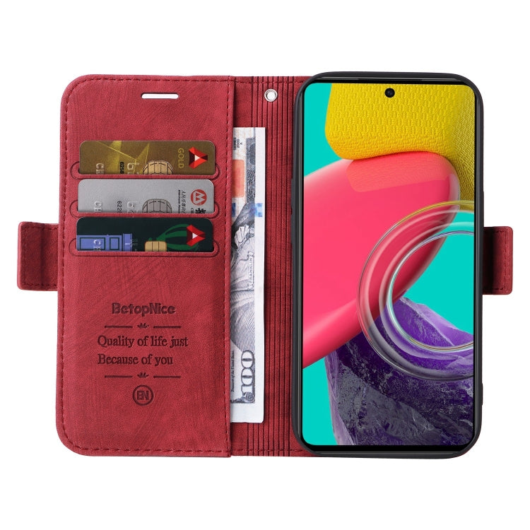 For Samsung Galaxy M53 5G BETOPNICE Dual-side Buckle Leather Phone Case