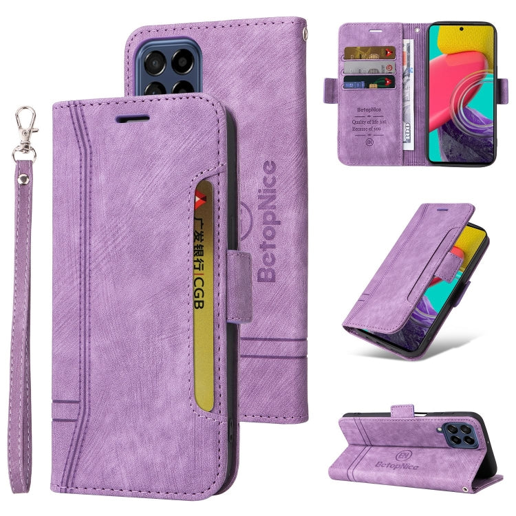 For Samsung Galaxy M53 5G BETOPNICE Dual-side Buckle Leather Phone Case