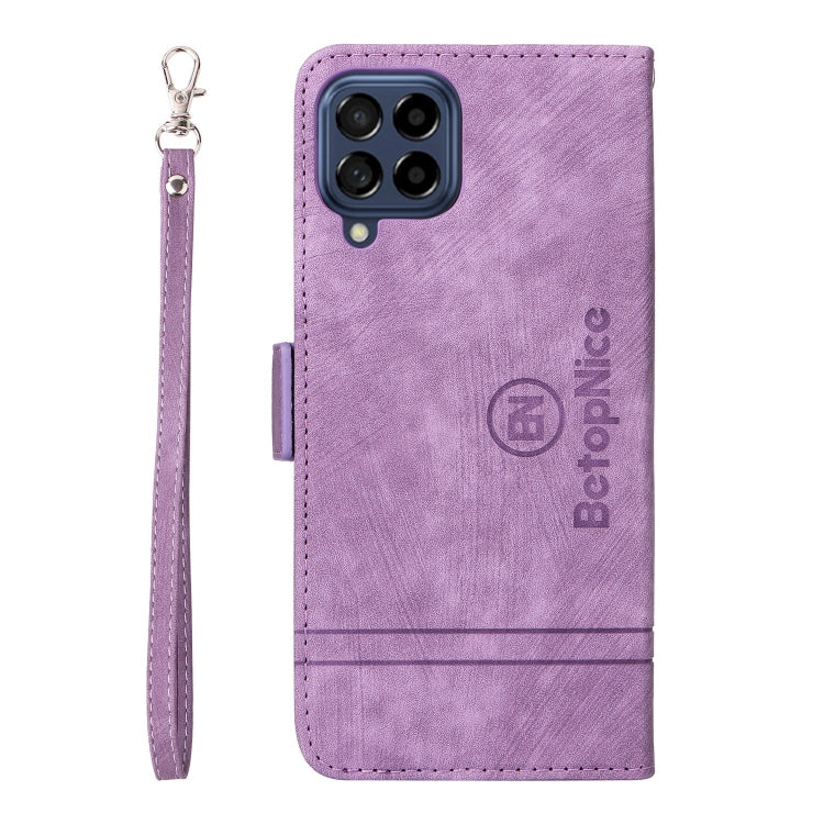 For Samsung Galaxy M53 5G BETOPNICE Dual-side Buckle Leather Phone Case