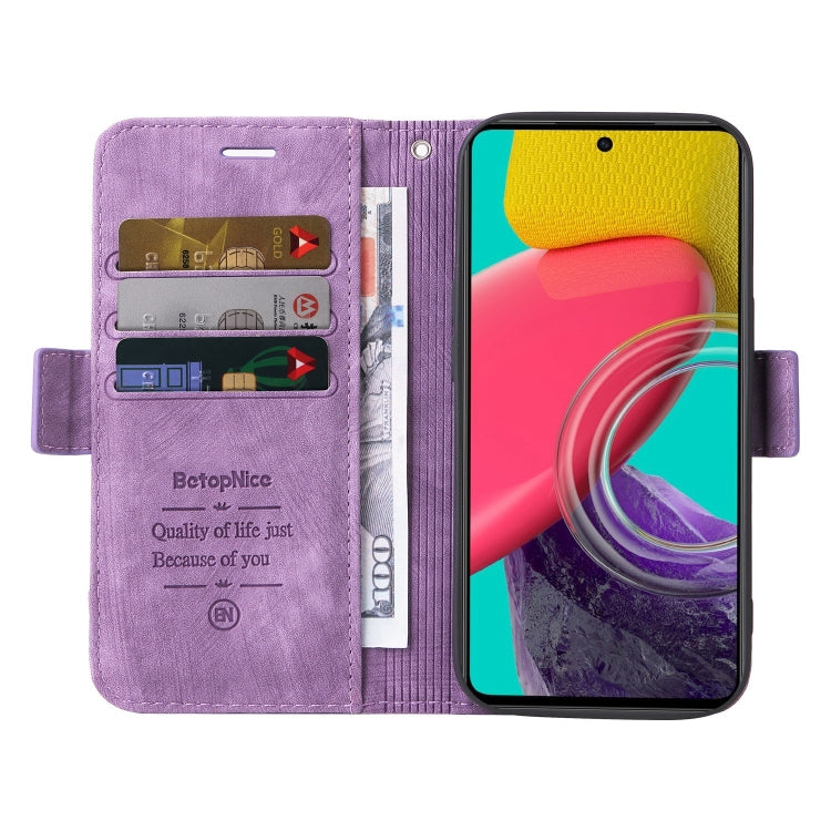For Samsung Galaxy M53 5G BETOPNICE Dual-side Buckle Leather Phone Case