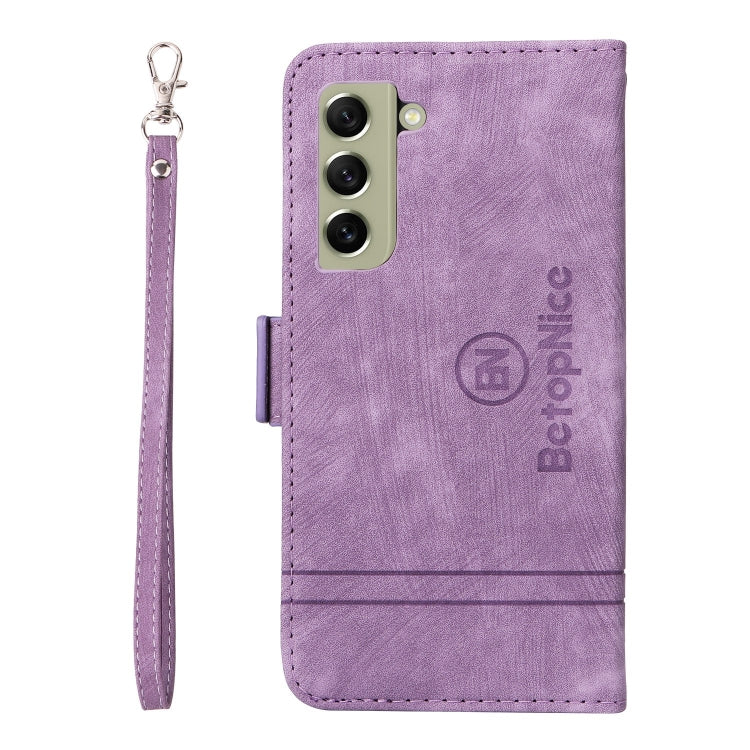 For Samsung Galaxy S21 FE 5G BETOPNICE Dual-side Buckle Leather Phone Case