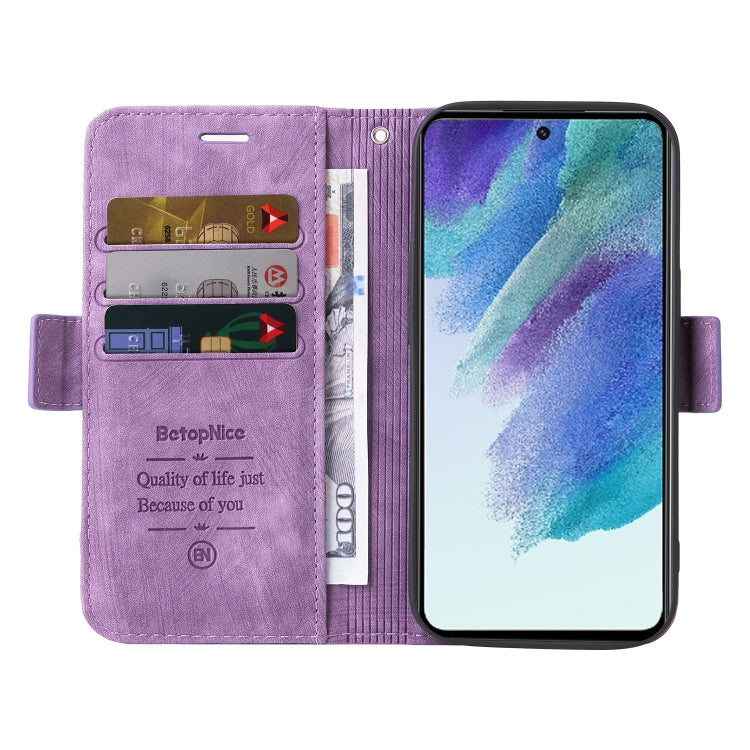 For Samsung Galaxy S21 FE 5G BETOPNICE Dual-side Buckle Leather Phone Case