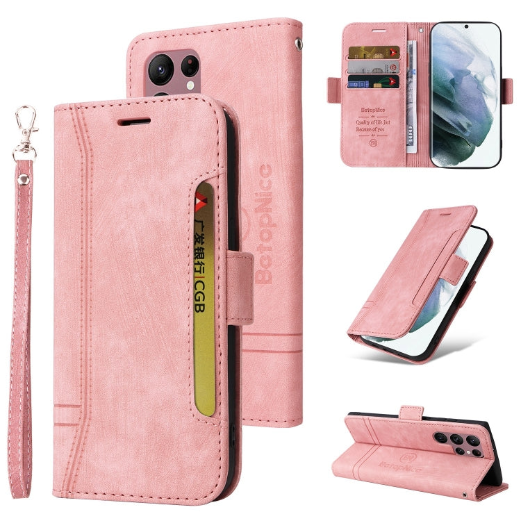 For Samsung Galaxy S22 Ultra 5G BETOPNICE Dual-side Buckle Leather Phone Case