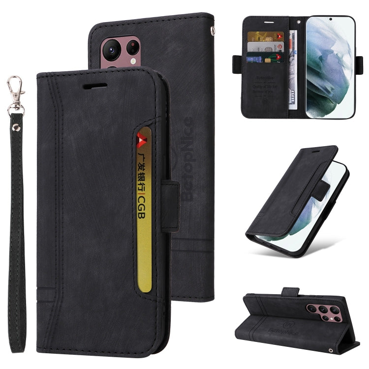 For Samsung Galaxy S22 Ultra 5G BETOPNICE Dual-side Buckle Leather Phone Case