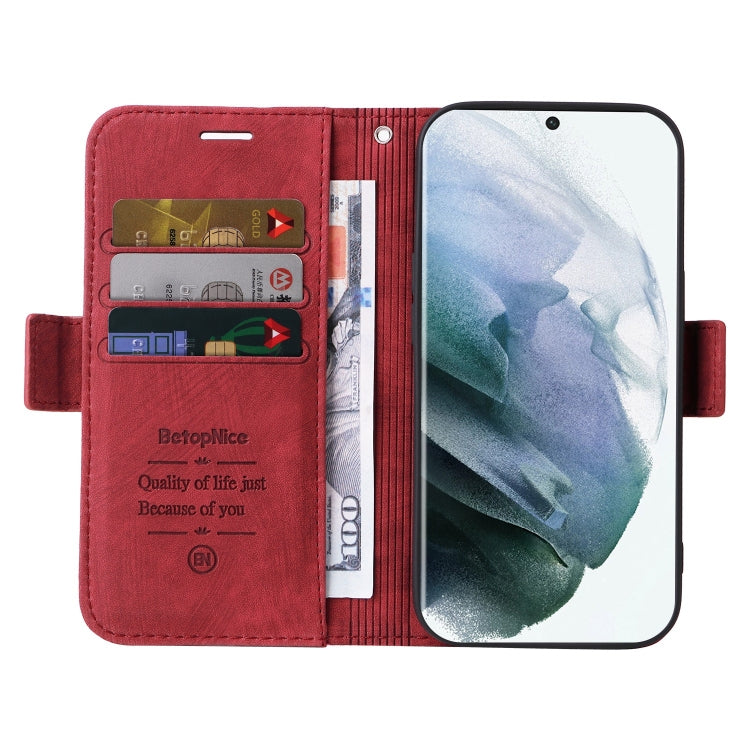 For Samsung Galaxy S22 Ultra 5G BETOPNICE Dual-side Buckle Leather Phone Case