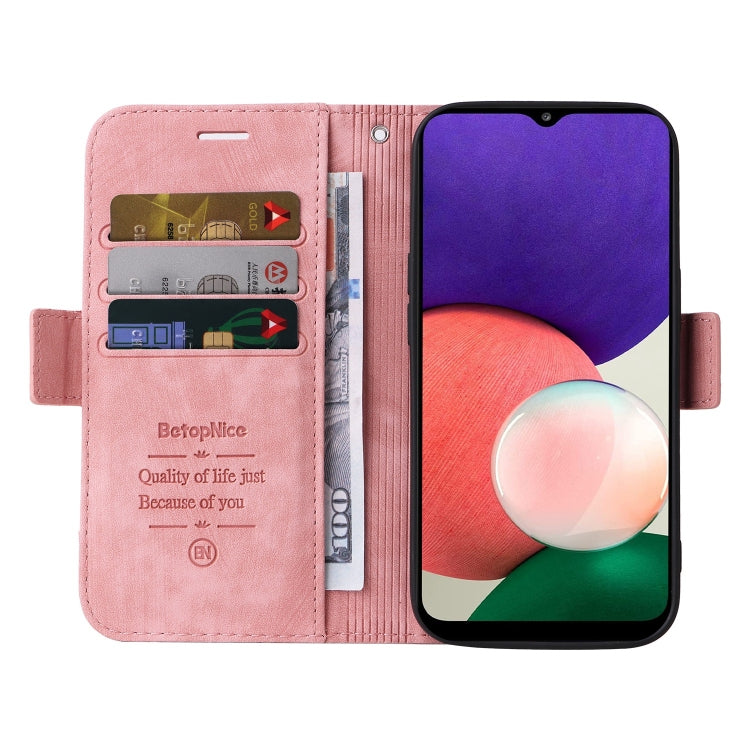 For Samsung Galaxy A22 5G BETOPNICE Dual-side Buckle Leather Phone Case