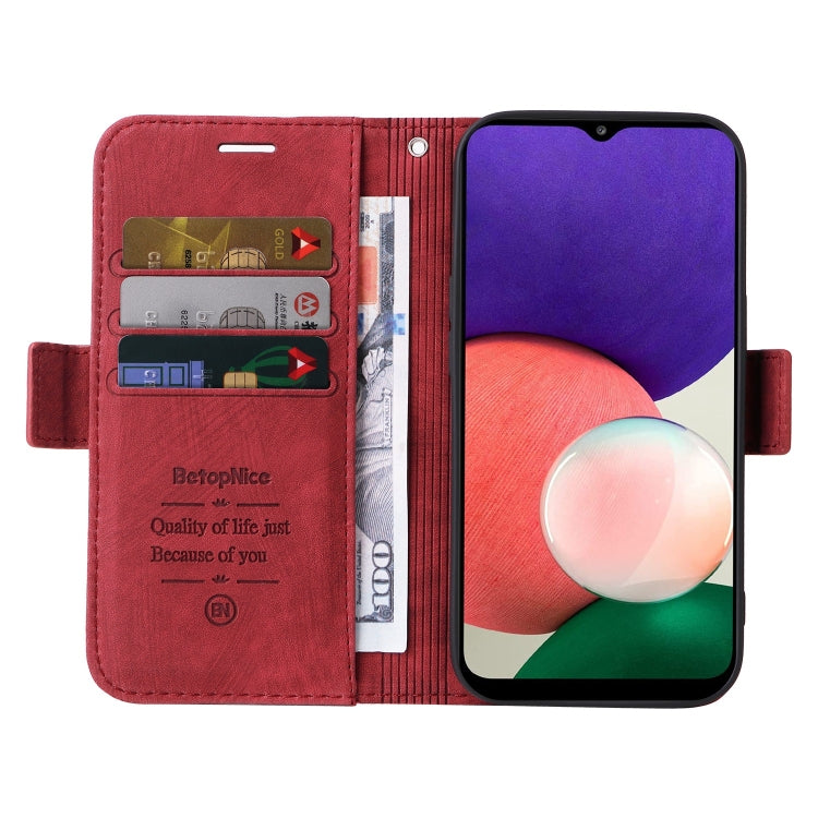 For Samsung Galaxy A22 5G BETOPNICE Dual-side Buckle Leather Phone Case