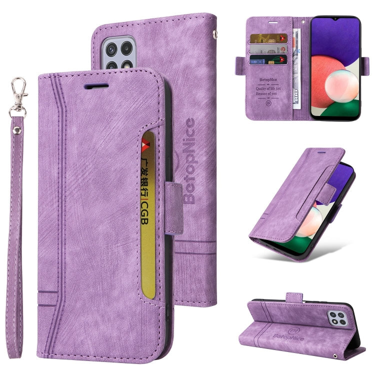 For Samsung Galaxy A22 5G BETOPNICE Dual-side Buckle Leather Phone Case