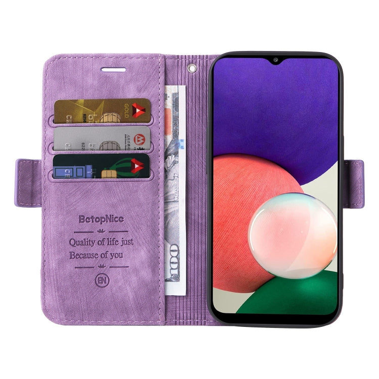 For Samsung Galaxy A22 5G BETOPNICE Dual-side Buckle Leather Phone Case