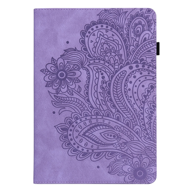 For Nokia T10 Peacock Embossed Pattern Leather Tablet Case