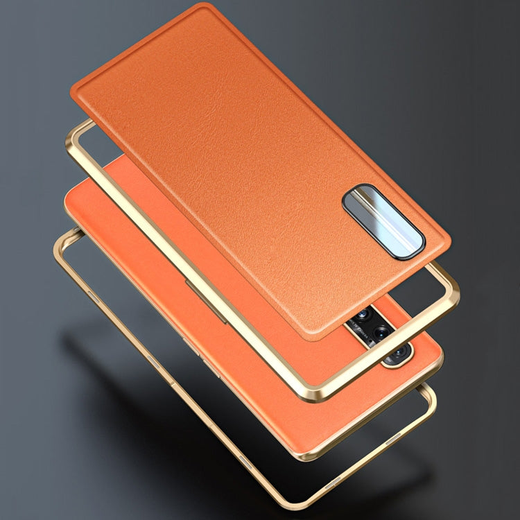 For OPPO Find X2 Shockproof Magnetic Attraction Leather Backboard + Tempered Glass Case with Camera Lens Protector Film