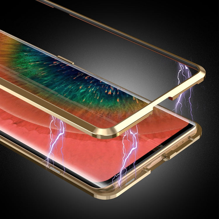 For OPPO Find X2 Shockproof Magnetic Attraction Leather Backboard + Tempered Glass Case with Camera Lens Protector Film