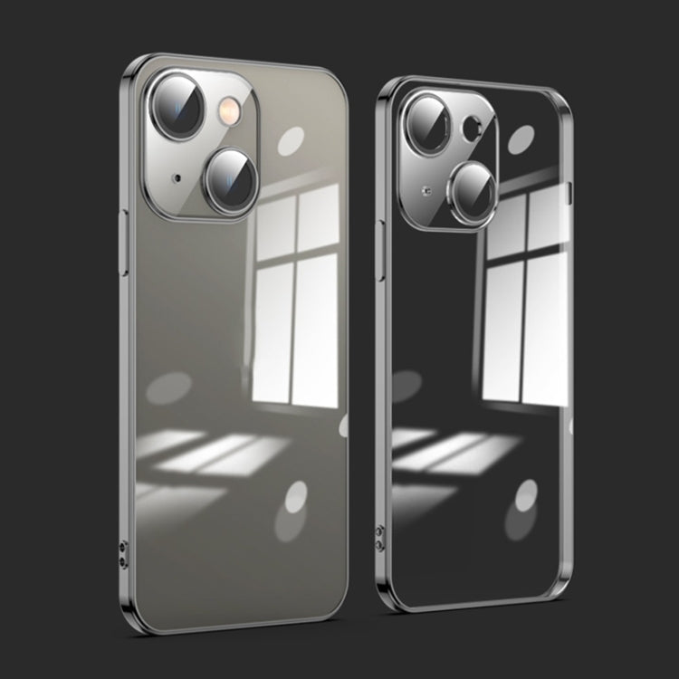 For iPhone 14 Dustproof Glass Lens Protection Electroplating Phone Case