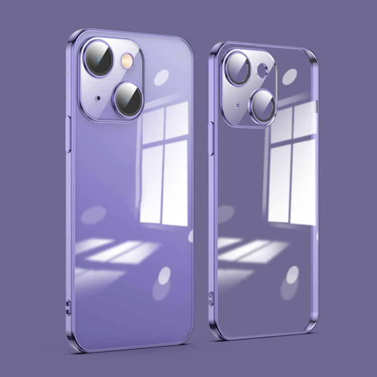 For iPhone 14 Dustproof Glass Lens Protection Electroplating Phone Case