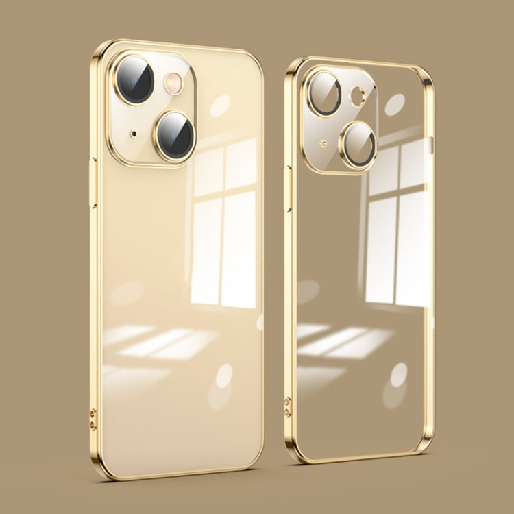 For iPhone 14 Dustproof Glass Lens Protection Electroplating Phone Case