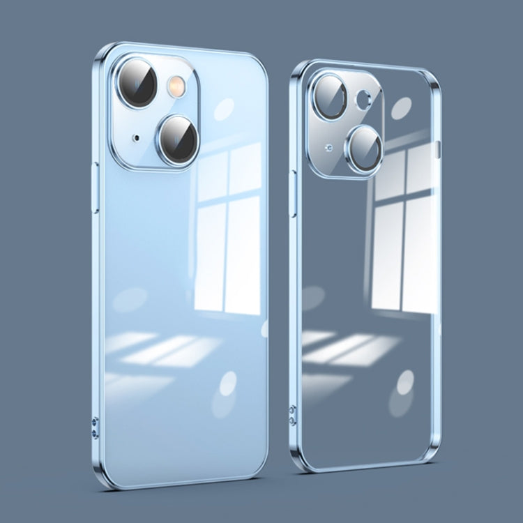 For iPhone 14 Dustproof Glass Lens Protection Electroplating Phone Case
