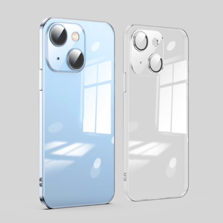 For iPhone 14 Dustproof Glass Lens Protection Electroplating Phone Case