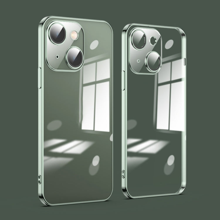For iPhone 14 Plus Dustproof Glass Lens Protection Electroplating Phone Case