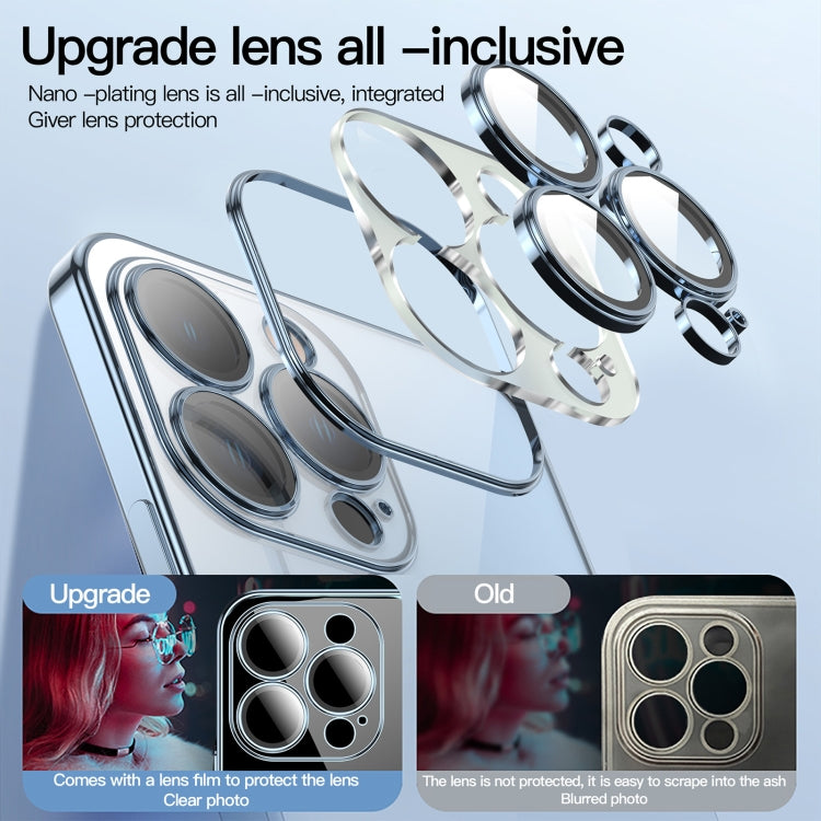 For iPhone 14 Plus Dustproof Glass Lens Protection Electroplating Phone Case