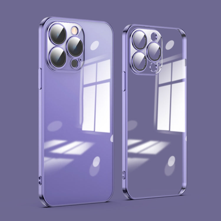 For iPhone 14 Pro Max Dustproof Glass Lens Protection Electroplating Phone Case