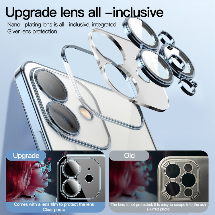 For iPhone 11 Pro Max Dustproof Glass Lens Protection Electroplating Phone Case