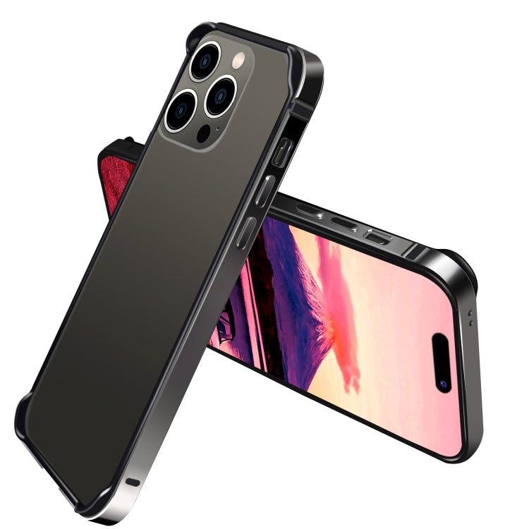 For iPhone 14 Pro TPU + Aluminum Alloy Frame Phone Case