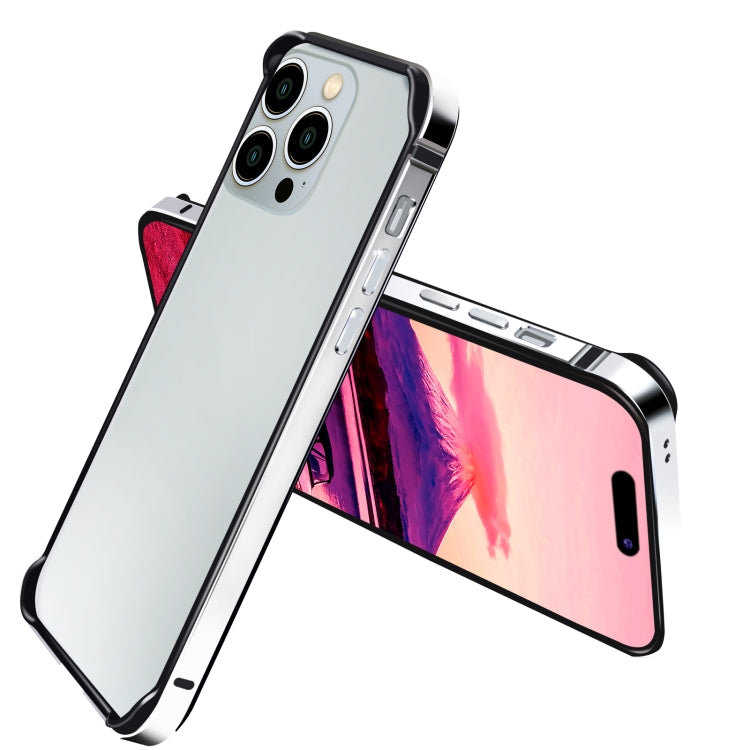 For iPhone 14 Pro TPU + Aluminum Alloy Frame Phone Case