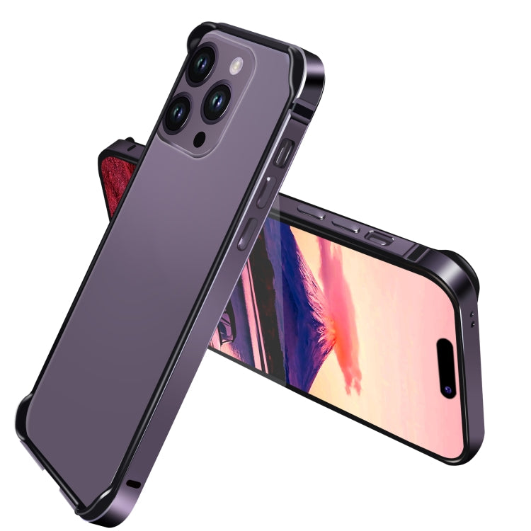 For iPhone 14 Pro TPU + Aluminum Alloy Frame Phone Case
