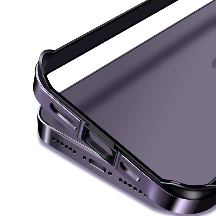 For iPhone 14 Pro TPU + Aluminum Alloy Frame Phone Case