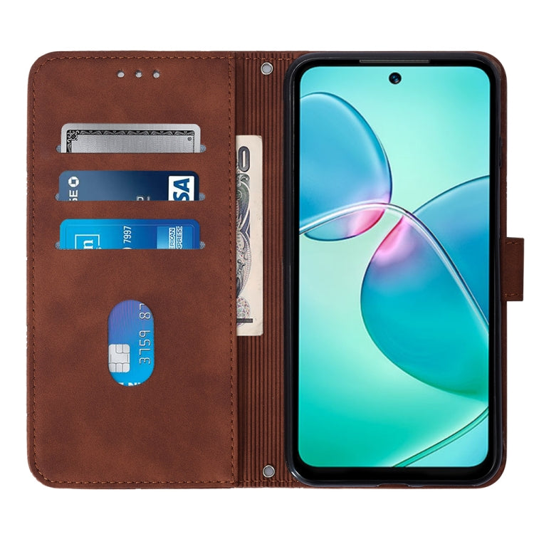 For Infinix Hot 12 Play / 12 Play NFC Crossbody 3D Embossed Flip Leather Phone Case