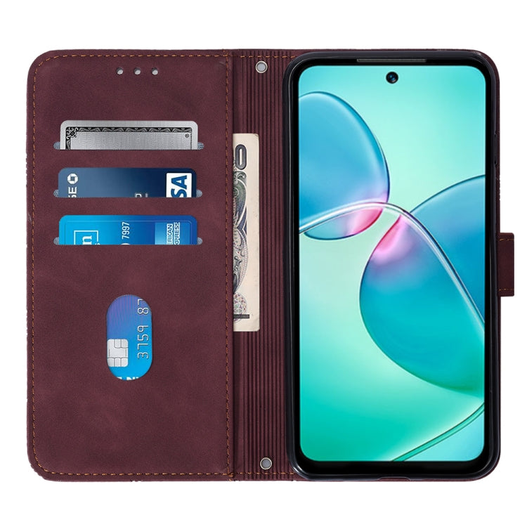 For Infinix Hot 12 Play / 12 Play NFC Crossbody 3D Embossed Flip Leather Phone Case