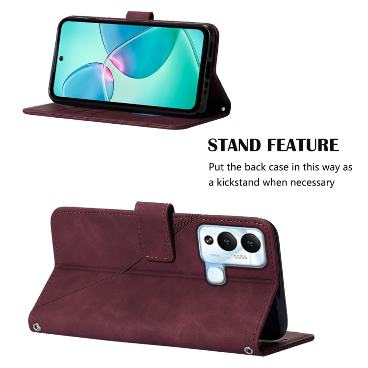 For Infinix Hot 12 Play / 12 Play NFC Crossbody 3D Embossed Flip Leather Phone Case