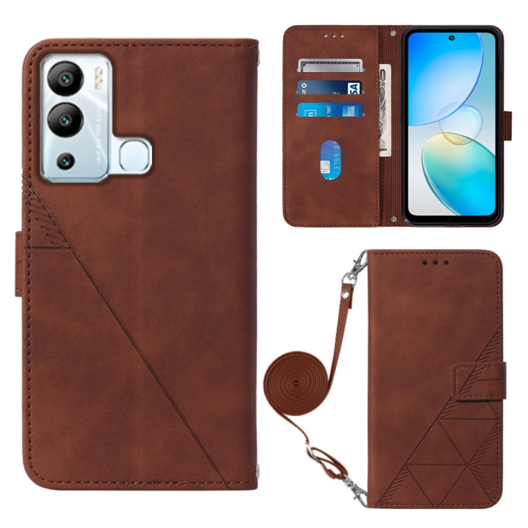 For Infinix Hot 12i X665 Crossbody 3D Embossed Flip Leather Phone Case