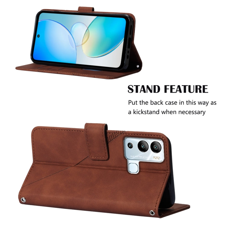 For Infinix Hot 12i X665 Crossbody 3D Embossed Flip Leather Phone Case