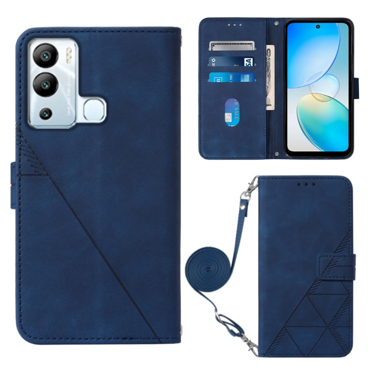 For Infinix Hot 12i X665 Crossbody 3D Embossed Flip Leather Phone Case