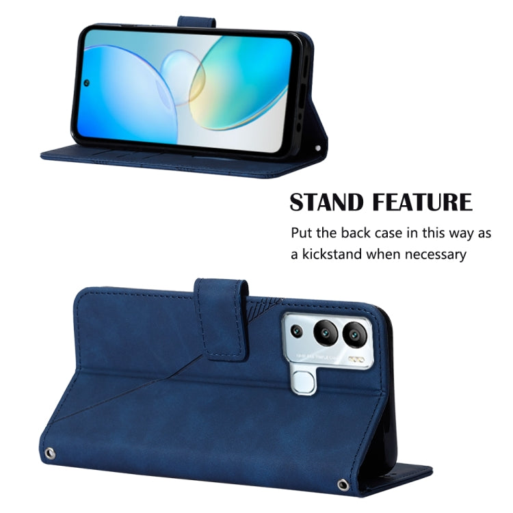 For Infinix Hot 12i X665 Crossbody 3D Embossed Flip Leather Phone Case